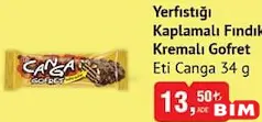 ETİ CANGA YERFISTIĞI KAPLAMALI FINDIK KREMALI GOFRET 34 G